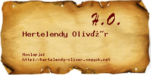 Hertelendy Olivér névjegykártya
