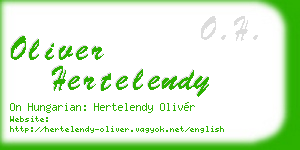 oliver hertelendy business card